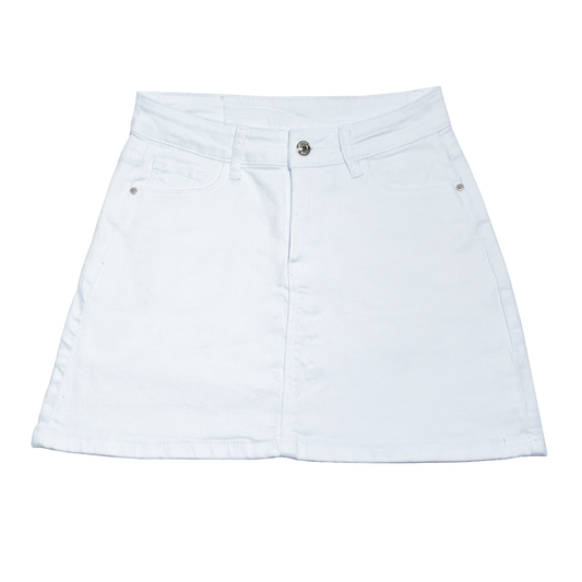 Gonna denim bianco