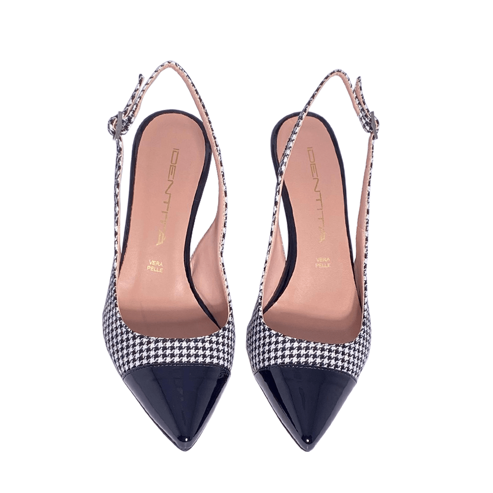 Identità Décolleté Slingback MYLA TESSUTO/VERNICE NERO