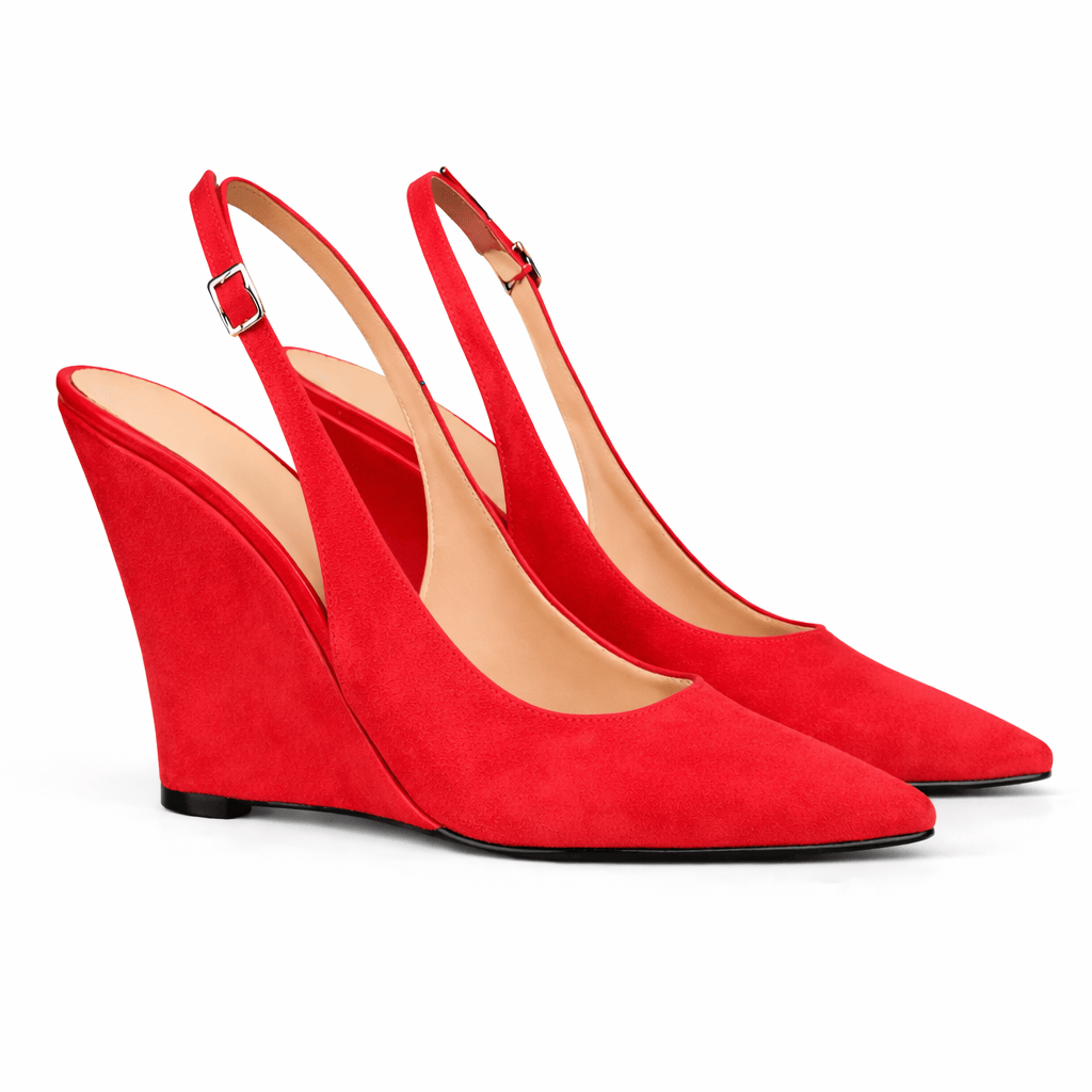 Identità Décolleté Slingback PAULINA CAMOSCIO ROSSO