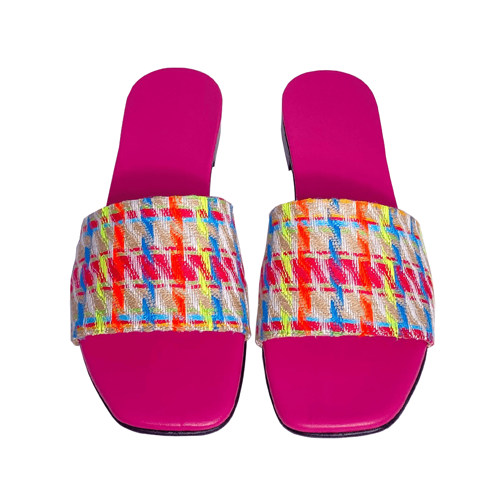 Identità Flat MILLY TESSUTO/PELLE FUCSIA