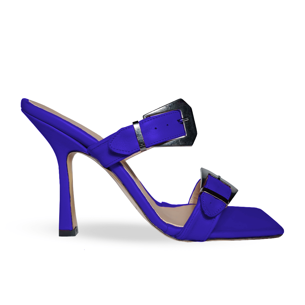 Identità Mules KIM PELLE BLU