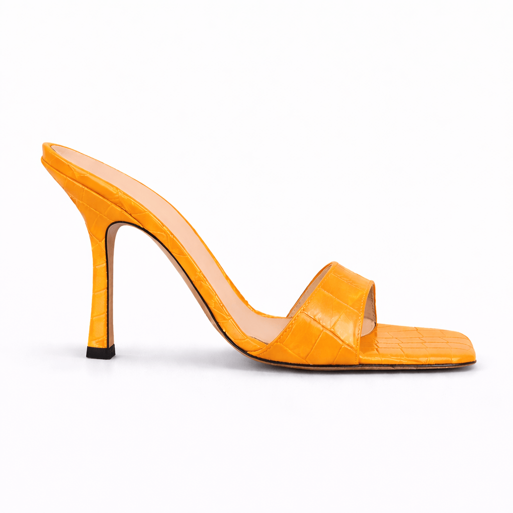 Identità Mules MARIARITA STAMPA COCCODRILLO ARANCIONE