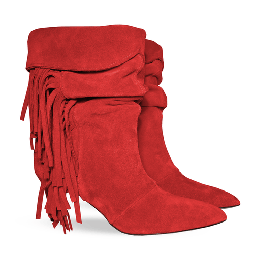 Identità Stivaletti BRIGIDA SCAMOSCIATO ROSSO