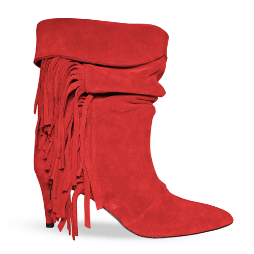 Identità Stivaletti BRIGIDA SCAMOSCIATO ROSSO