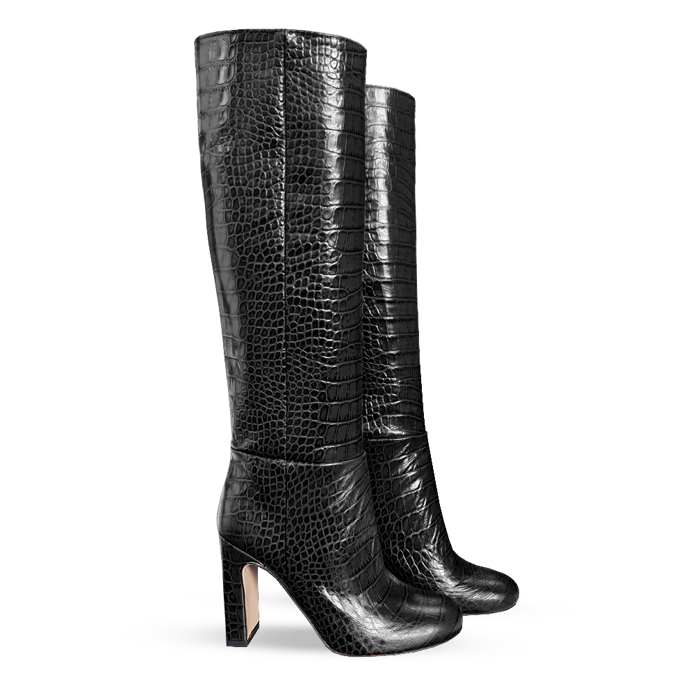 Identità Stivali BRENDA STAMPA COCCO NERO