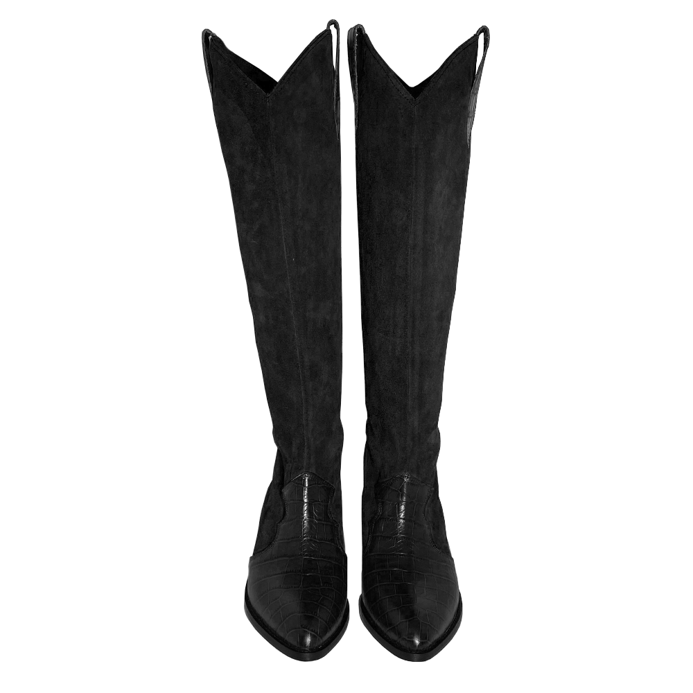 Identità Stivali CELINE SCAMOSCIATO NERO