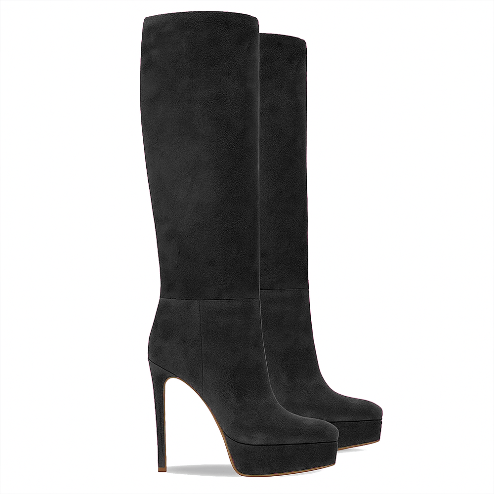 Identità Stivali LUCREZIA CAMOSCIO NERO