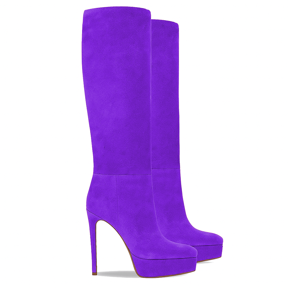 Identità Stivali LUCREZIA CAMOSCIO VIOLA