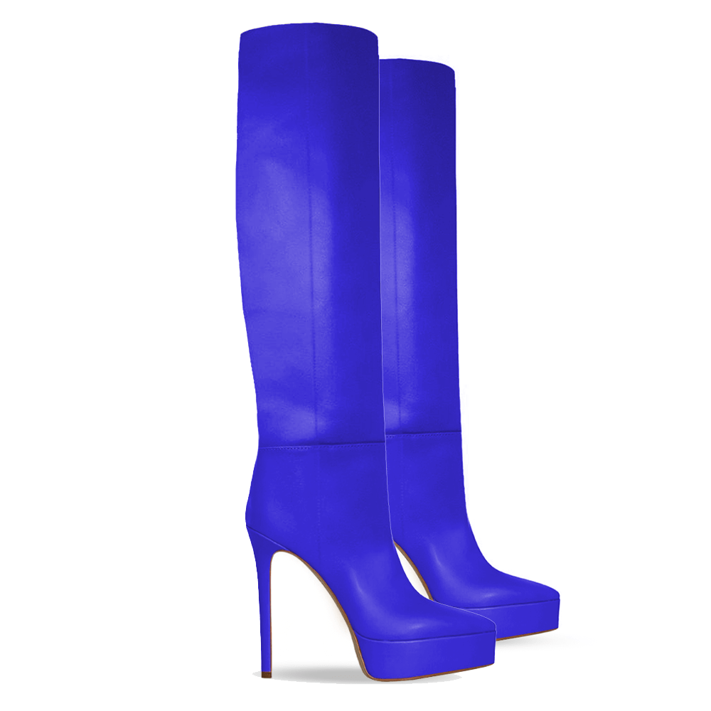 Identità Stivali LUCREZIA PELLE BLU