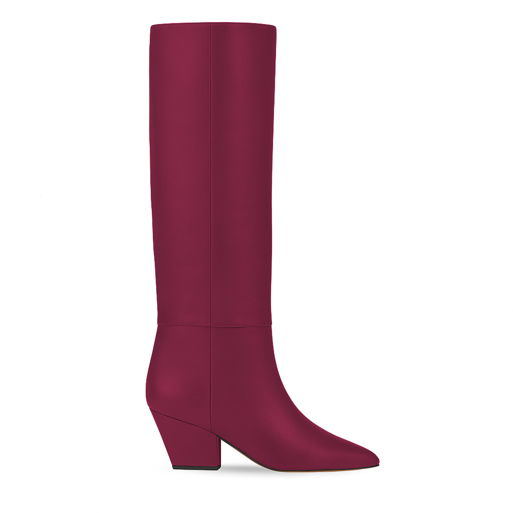 Identità Stivali MAJA PELLE BURGUNDY