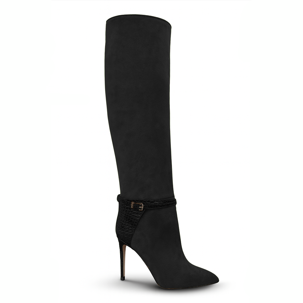 Identità Stivali MINA SCAMOSCIATO NERO