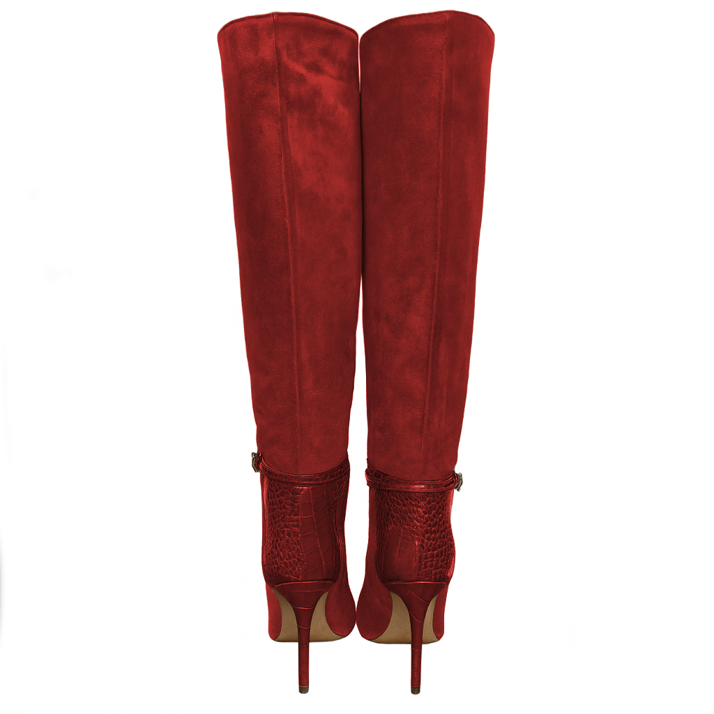 Identità Stivali MINA SCAMOSCIATO ROSSO