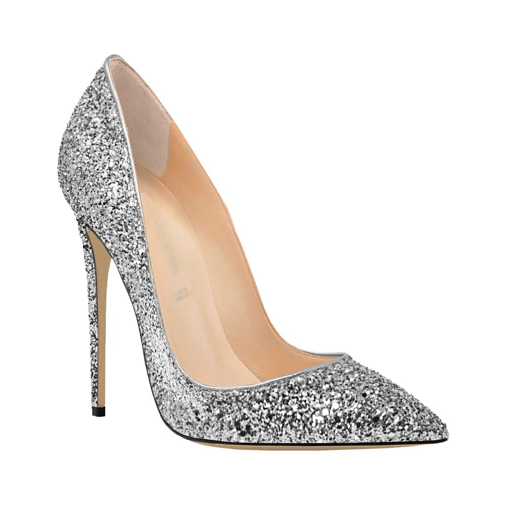 Escarpins Flor paillete argent Femme Identita Shoes