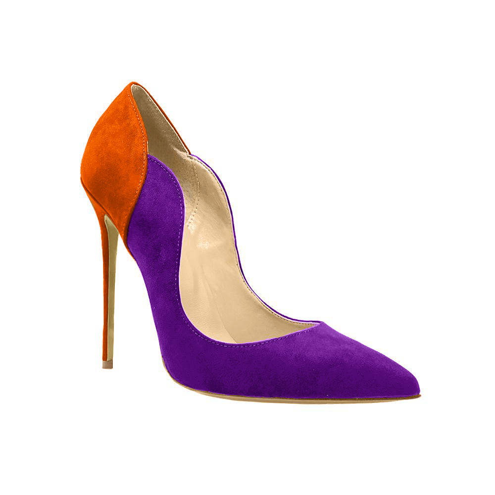 Por separado fusible Debilidad Zapatos de tacón Wave ante morado / naranja Mujer – Identità Shoes