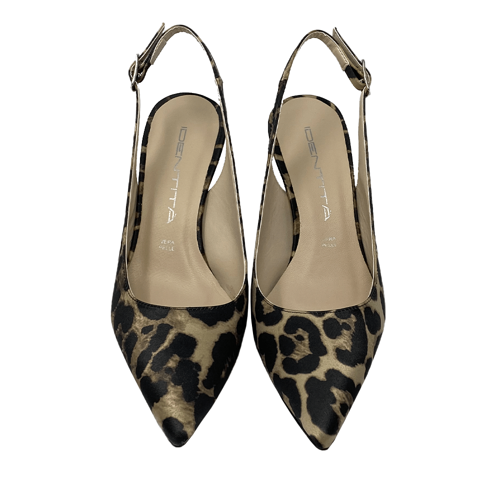 Identità Slingback JUSTINA RASO ANIMALIER 70mm