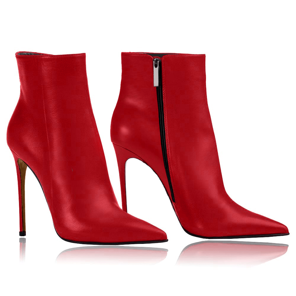 Identità Stivaletti SEKI PELLE ROSSO