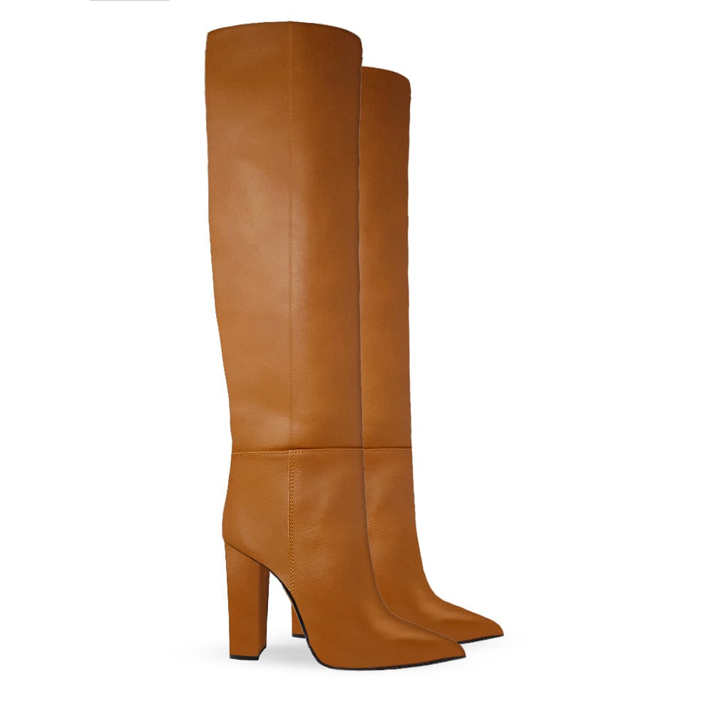 Identità Stivali DEBBIE PELLE CUOIO