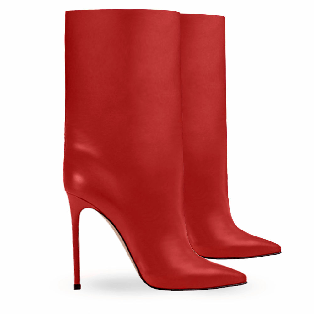 Identità Stivali EVELYN PELLE ROSSO