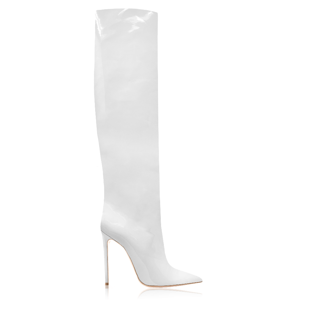 Identità Stivali KAREN VERNICE BIANCO