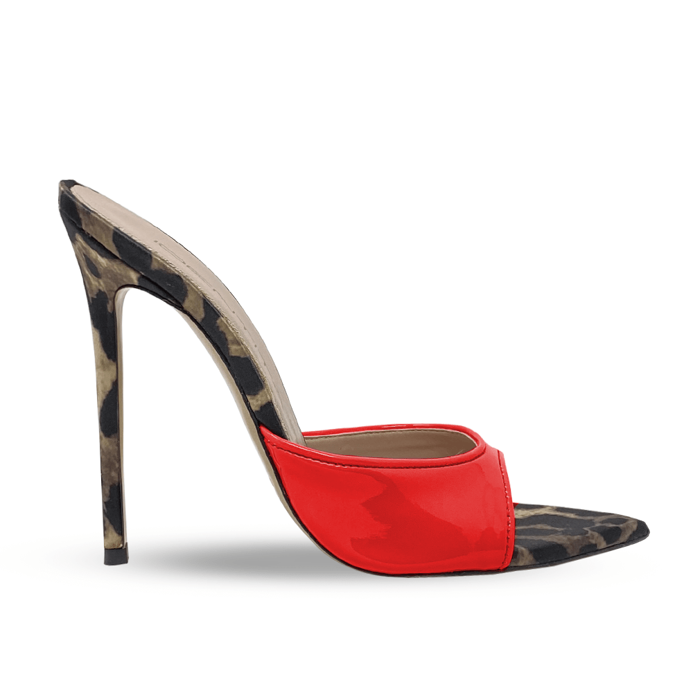 Identità Mules JALISA ANIMALIER/ROSSO